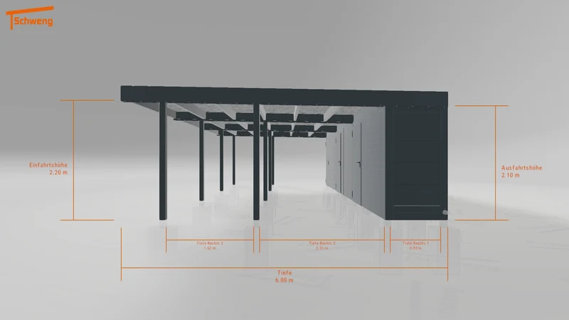 #DE Schweng Flachdachcarport C600+ (ID g7pdv2) #MTG