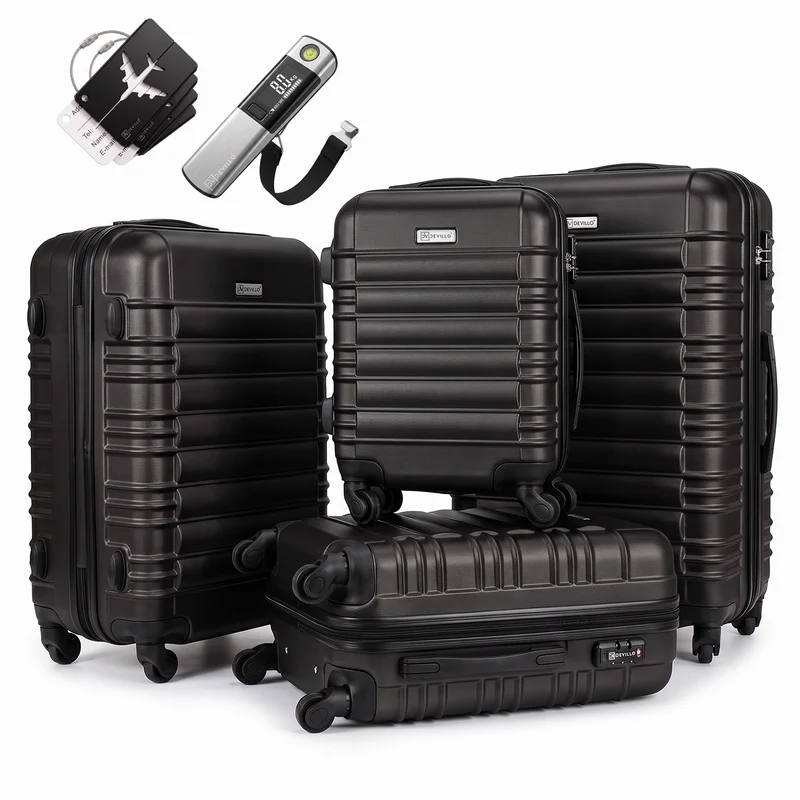 Devillo® Kofferset 4tlg. S-M-L-XL - Reisekofferset