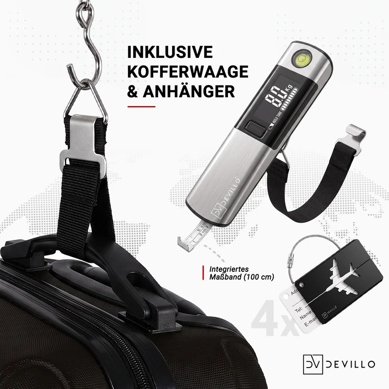 Devillo® Kofferset 4tlg. S-M-L-XL - Reisekofferset