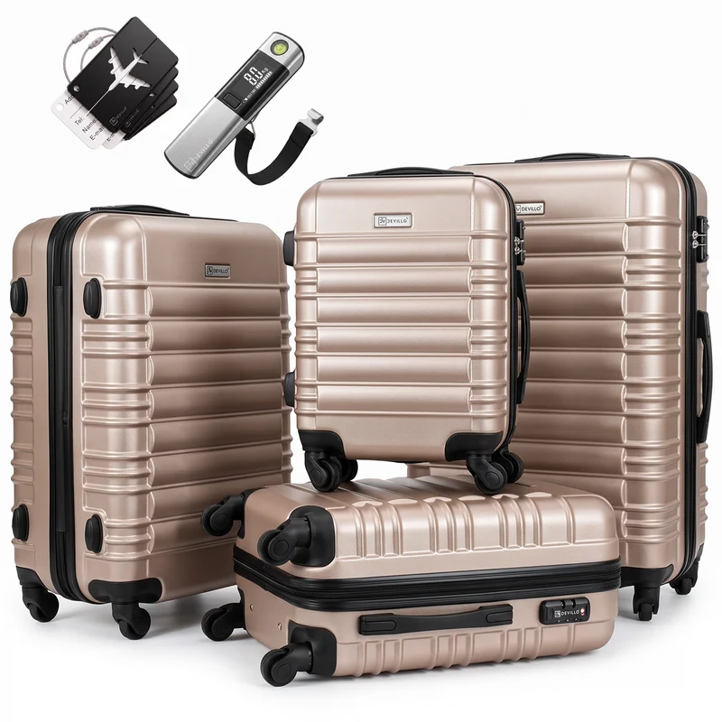 Devillo® Kofferset 4tlg. S-M-L-XL - Reisekofferset