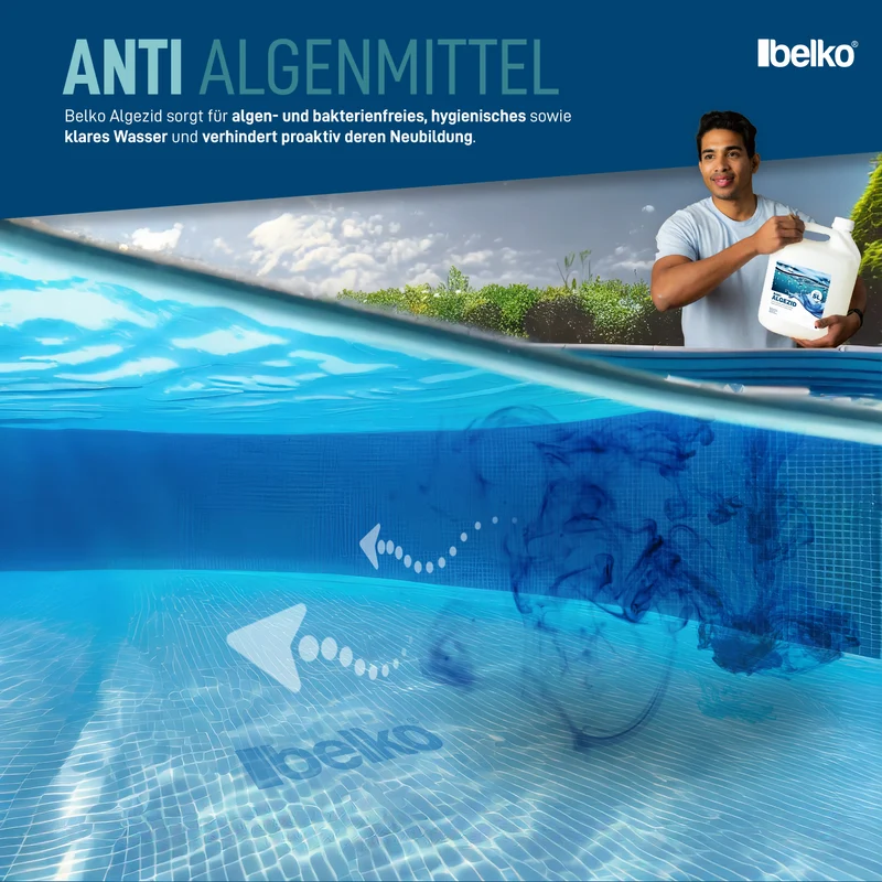 Belko® 5L Algizid Algenverhütung Anti - flüssig Algenmittel Pool Schwimmbad ohne Chlor