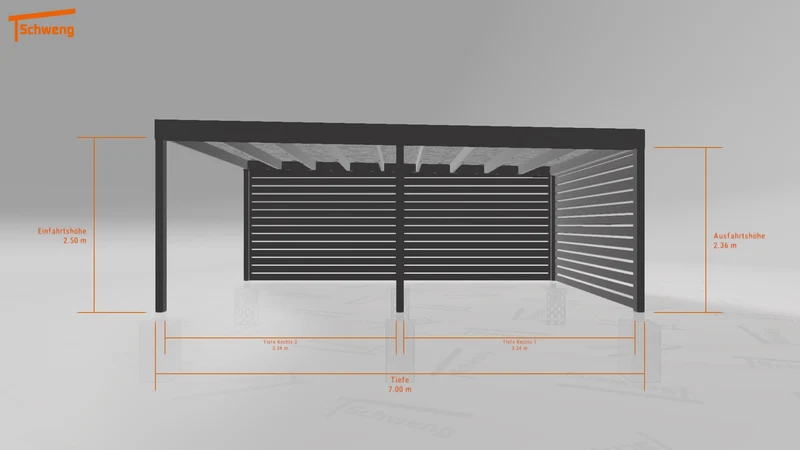 #DE Schweng Flachdachcarport C600+ (ID jj85bm) #MTG