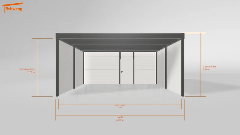 #DE Schweng Flachdachcarport C600+ (ID 2q8rwr)