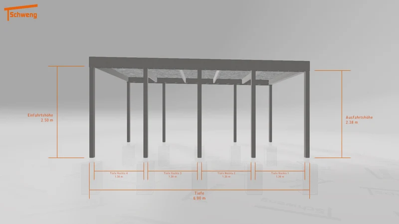 #DE Schweng Flachdachcarport C600 (ID 77b8vp) #MTG