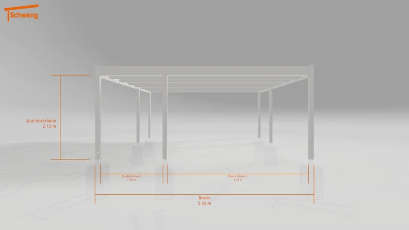 #DE Schweng Flachdachcarport C600 (ID yg7zmg)