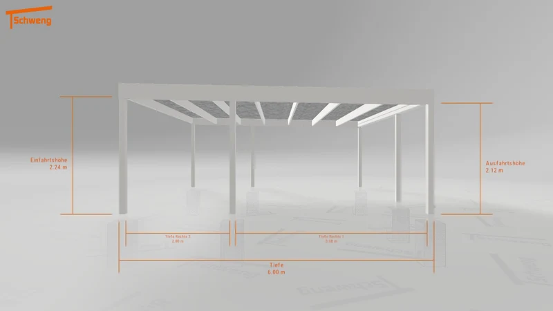 #DE Schweng Flachdachcarport C600 (ID yg7zmg)