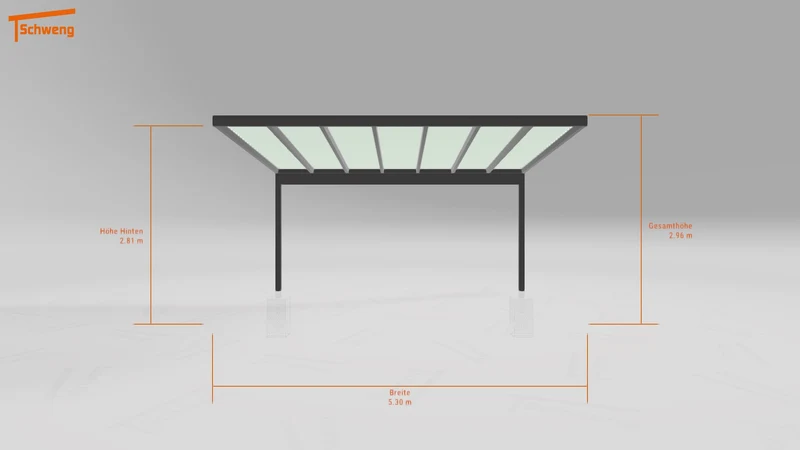 #AT Schweng Pultdachcarport S350 (ID 77b8jp)