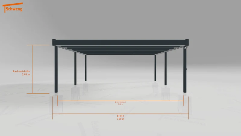 #DE Schweng Flachdachcarport C600 (ID mj2zx5) #MTG