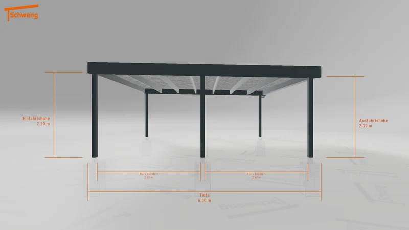 #DE Schweng Flachdachcarport C600 (ID mj2zx5) #MTG