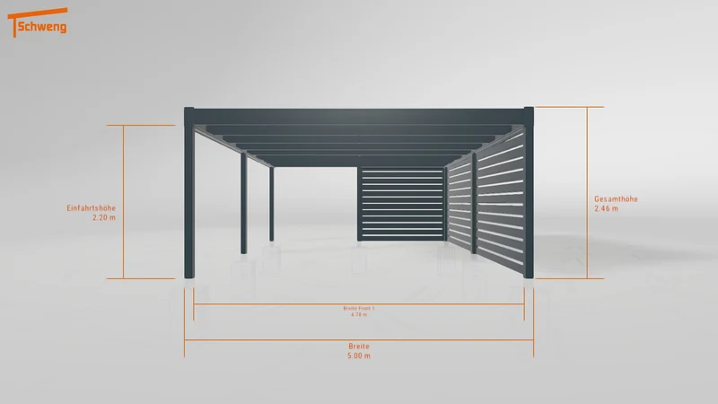 #DE Schweng Flachdachcarport C600 (ID 77b8kp) #MTG