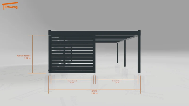 #DE Schweng Flachdachcarport C600 (ID 77b8kp) #MTG