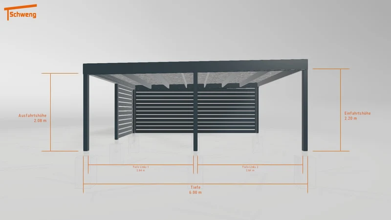 #DE Schweng Flachdachcarport C600 (ID 77b8kp) #MTG