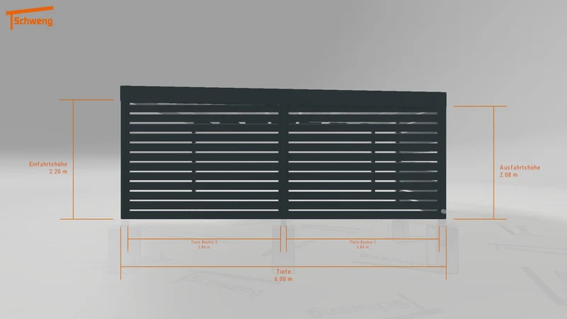#DE Schweng Flachdachcarport C600 (ID 77b8kp) #MTG