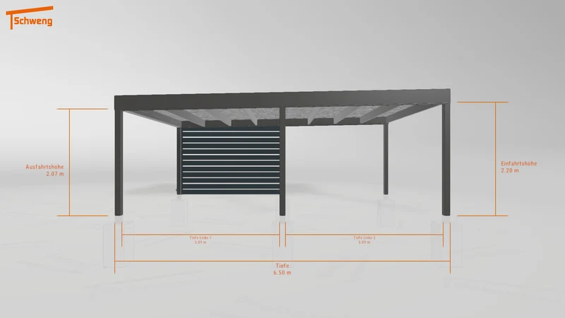 #DE Schweng Flachdachcarport C600 (ID pbqvmk) #MTG