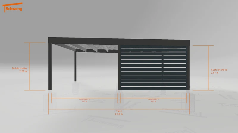 #DE Schweng Flachdachcarport C600 (ID pbqvmk) #MTG