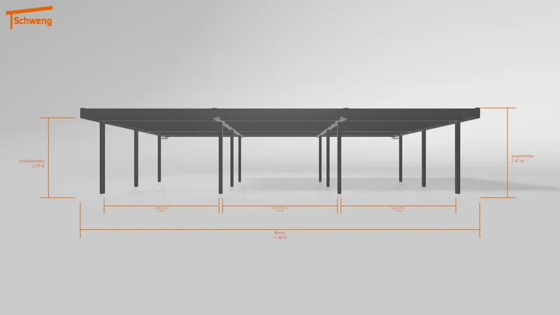#DE Schweng Flachdachcarport C600 (ID 77b87g)