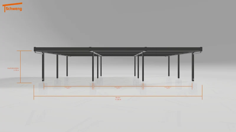 #DE Schweng Flachdachcarport C600 (ID 77b87g)