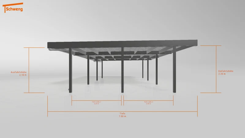 #DE Schweng Flachdachcarport C600 (ID 77b87g)