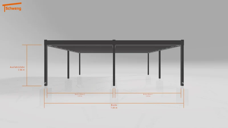 #DE Schweng Flachdachcarport C600+ (ID x78mbn)
