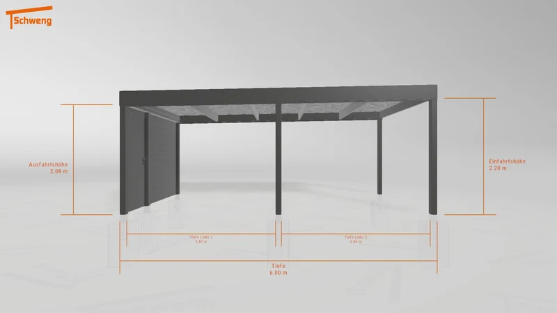 #DE Schweng Flachdachcarport C600 (ID g7543p) #MTG