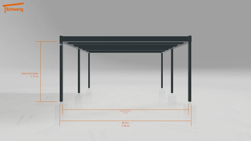 #DE Schweng Flachdachcarport C600 (ID v492vy)