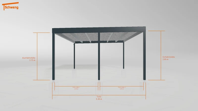 #DE Schweng Flachdachcarport C600 (ID v492vy)