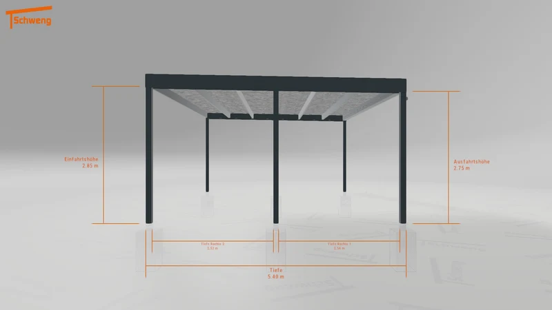#DE Schweng Flachdachcarport C600 (ID v492vy)