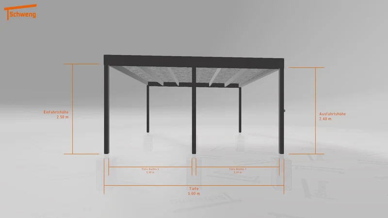 #DE Schweng Flachdachcarport C600 (ID k2rvkk) #MTG