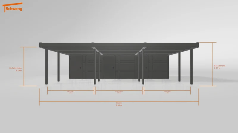 #DE Schweng Flachdachcarport C600+ (ID 5m97mw) #MTG