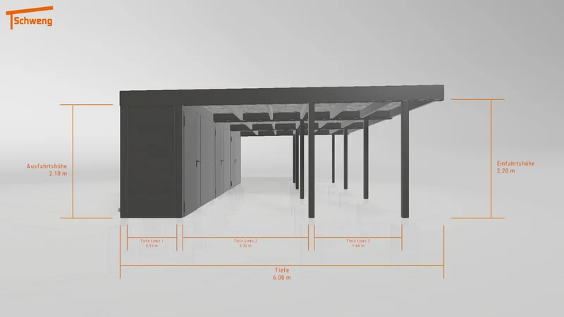 #DE Schweng Flachdachcarport C600+ (ID 5m97mw) #MTG
