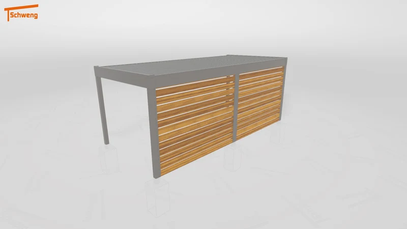 #DE Schweng Flachdachcarport C600+ (ID k2jzxg)