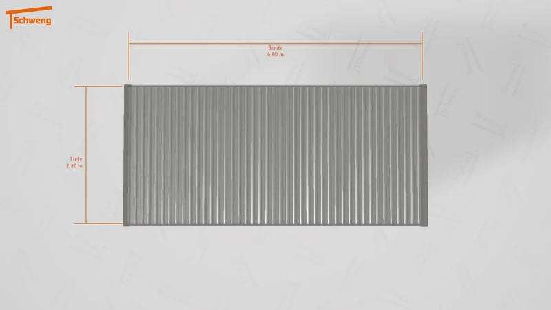 #DE Schweng Flachdachcarport C600+ (ID k2jzxg)
