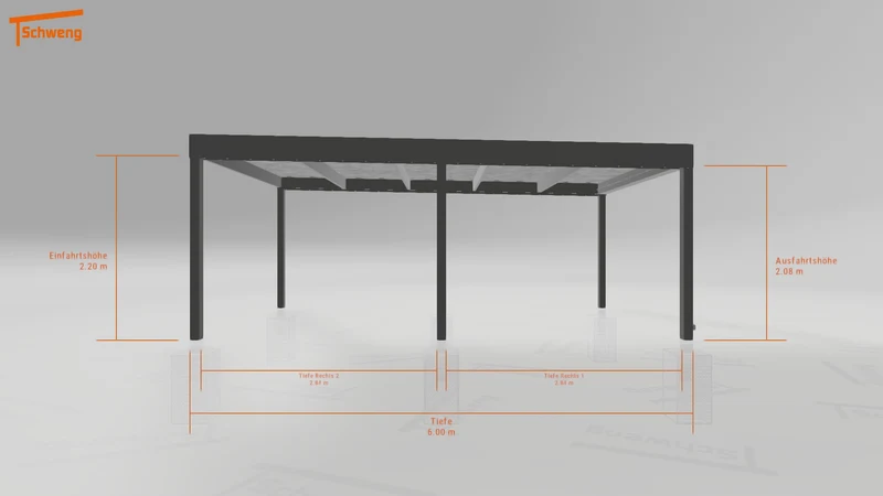 #AT Schweng Flachdachcarport C600 (ID 9wvqbg)
