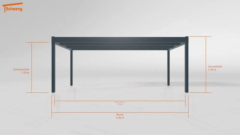 #DE Schweng Flachdachcarport C600 (ID n5mpj7)
