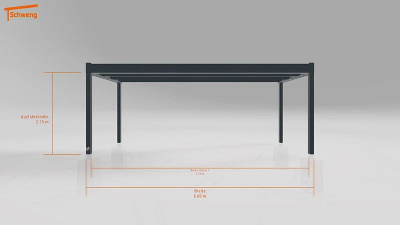 #DE Schweng Flachdachcarport C600 (ID n5mpj7)