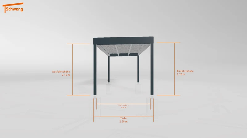#DE Schweng Flachdachcarport C600 (ID n5mpj7)