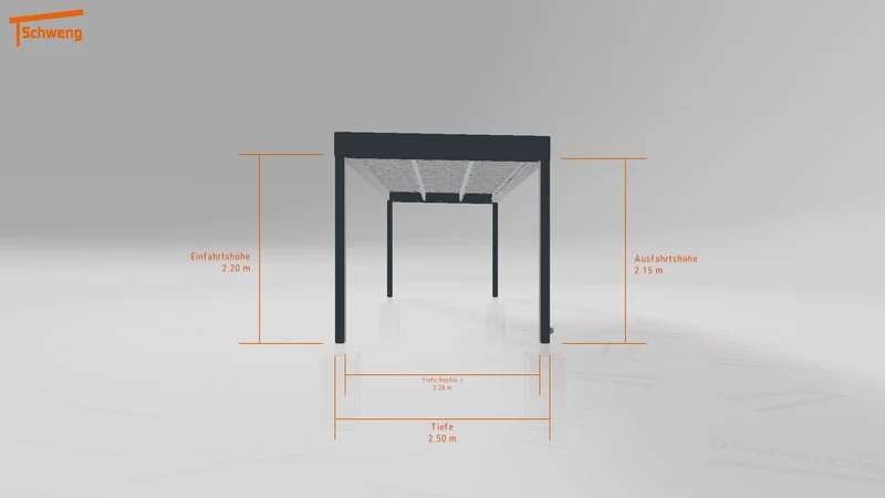 #DE Schweng Flachdachcarport C600 (ID n5mpj7)