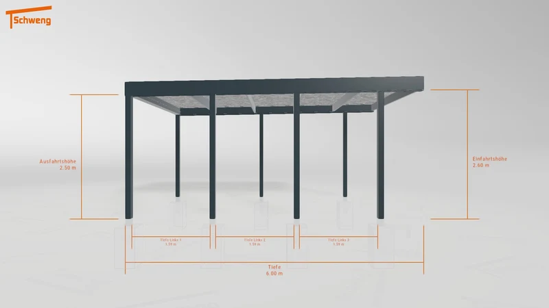 #DE Schweng Flachdachcarport C600 (ID v473kj) #MTG