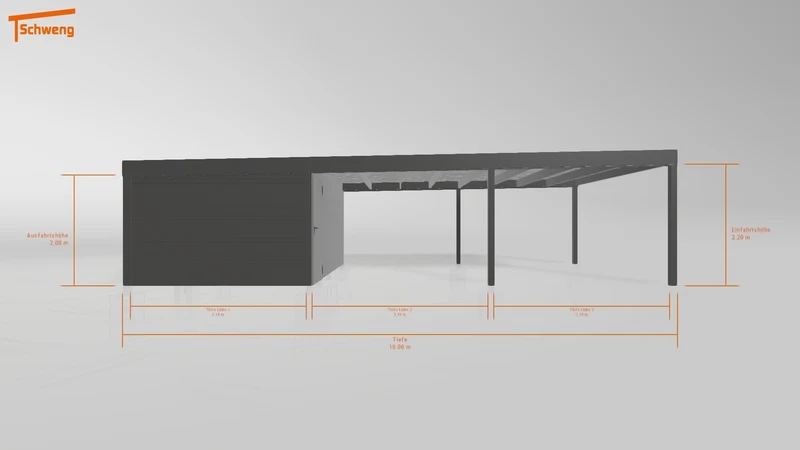 #DE Schweng Flachdachcarport C600 (ID n5mb35) #MTG