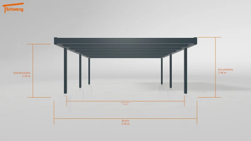#DE Schweng Flachdachcarport C600+ (ID 77b8w7) #MTG