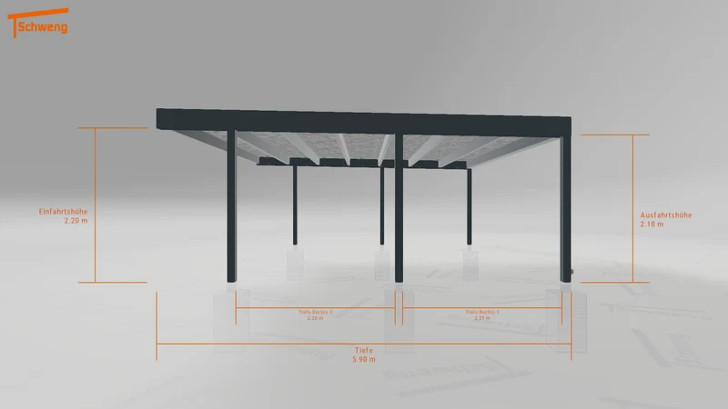 #DE Schweng Flachdachcarport C600+ (ID 77b8w7) #MTG