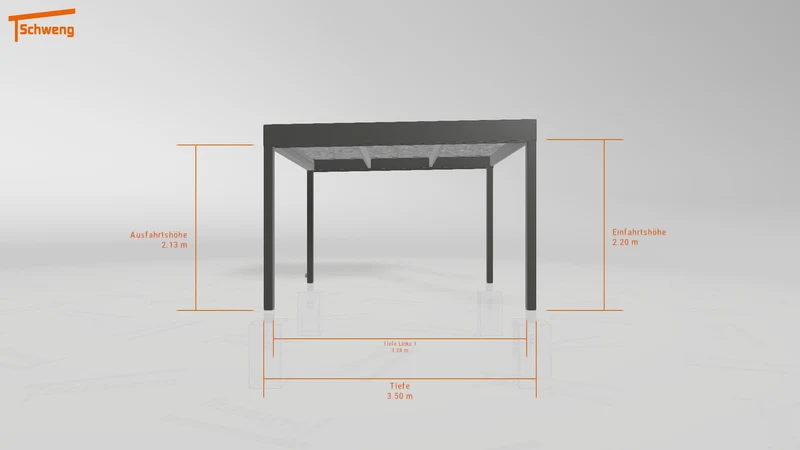 #DE Schweng Flachdachcarport C600 (ID v4782p)