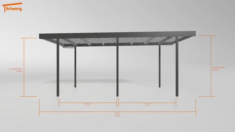 #DE Schweng Flachdachcarport C600 (ID mjrvjv)