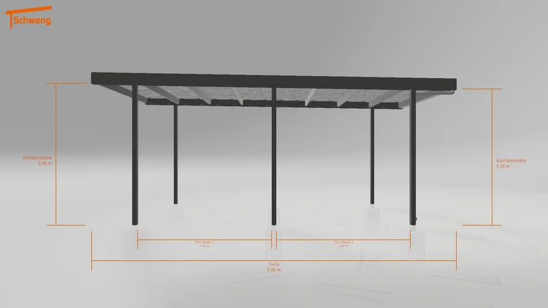 #DE Schweng Flachdachcarport C600 (ID mjrvjv)