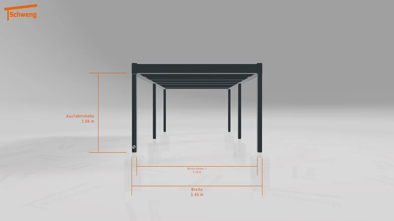 #DE Schweng Flachdachcarport C600+ (ID zbx3v9) #MTG