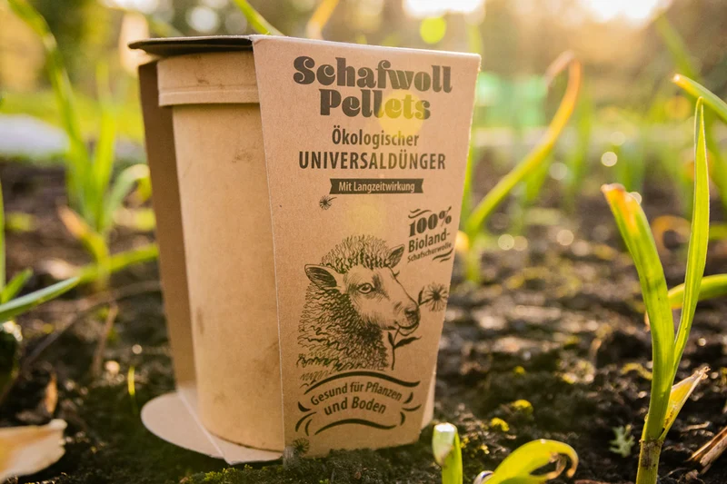 Langzeitdünger aus Schafwollpellets