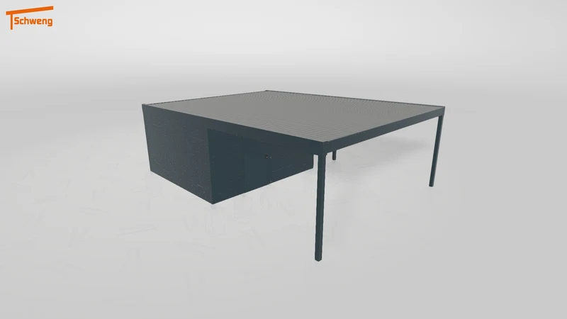 #DE Schweng Flachdachcarport C600 (ID 5mzkb8)