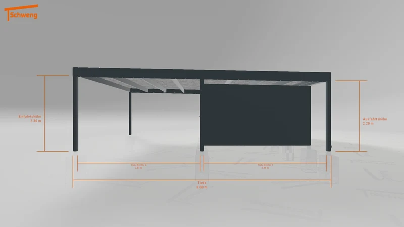 #DE Schweng Flachdachcarport C600 (ID 5mzkb8)