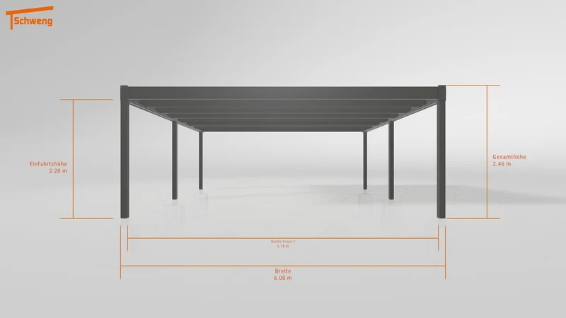 #DE Schweng Flachdachcarport C600+ (ID 85pwd2)