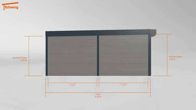 #DE Schweng Flachdachcarport C600 (ID jj85g7)